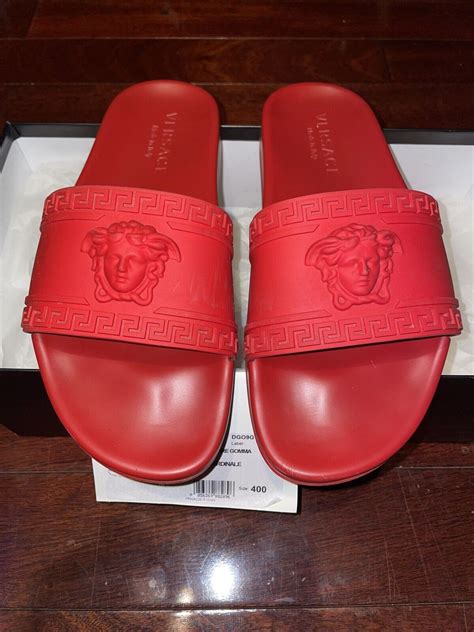 versace pool slides replica|versace la medusa leather slides.